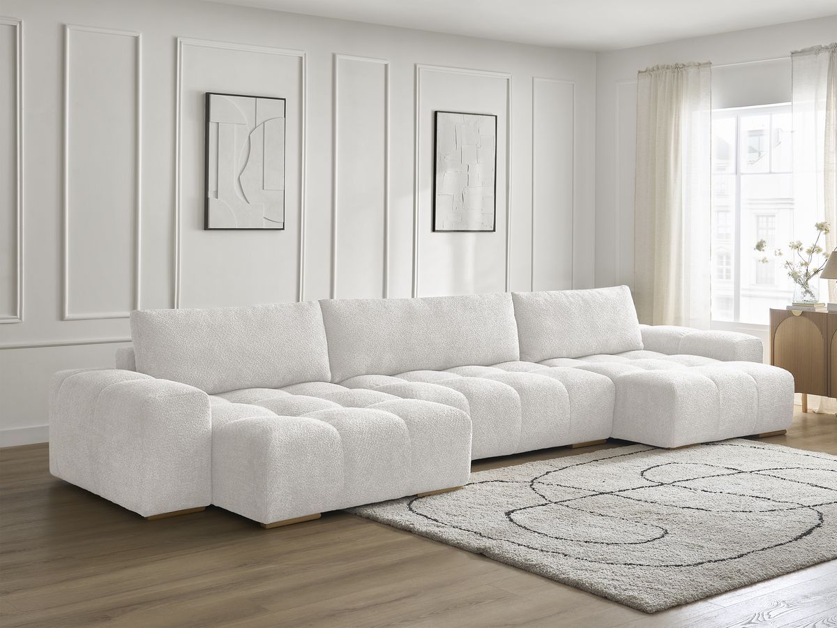 ANAKIN panoramische slaapbank met opbergvak en badstof bekleding