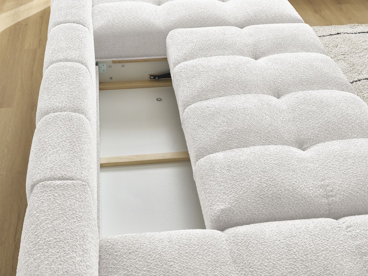 ANAKIN panoramische slaapbank met opbergvak en badstof bekleding