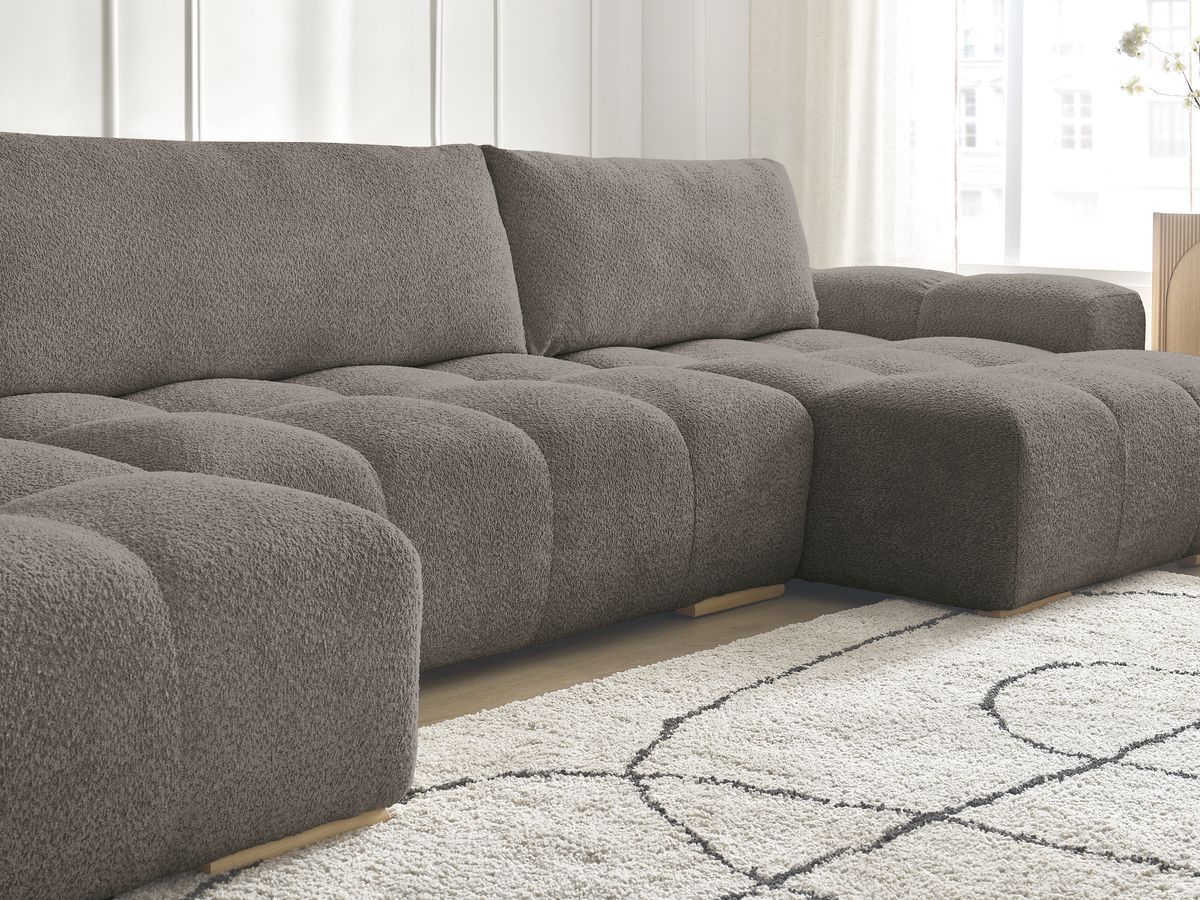 ANAKIN panoramische slaapbank met opbergvak en badstof bekleding