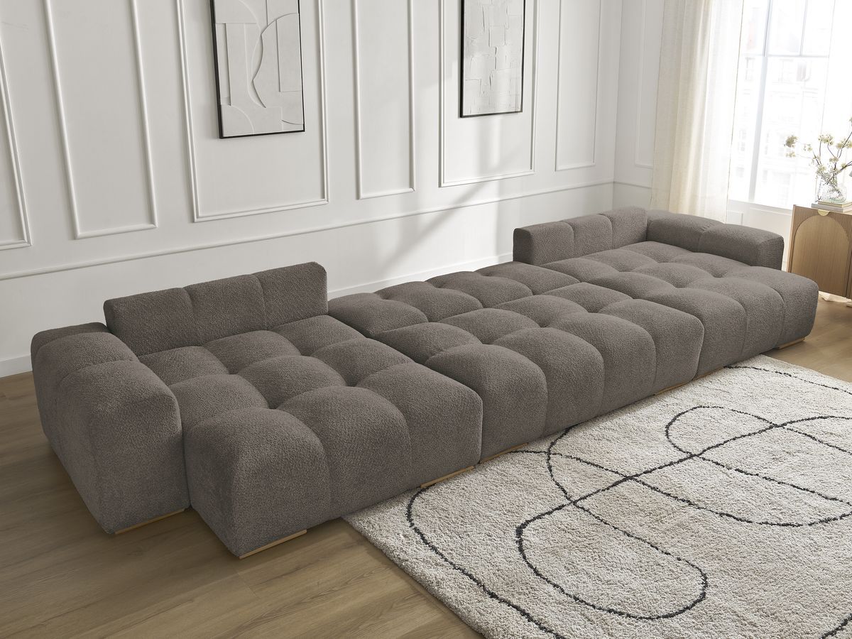 ANAKIN panoramische slaapbank met opbergvak en badstof bekleding