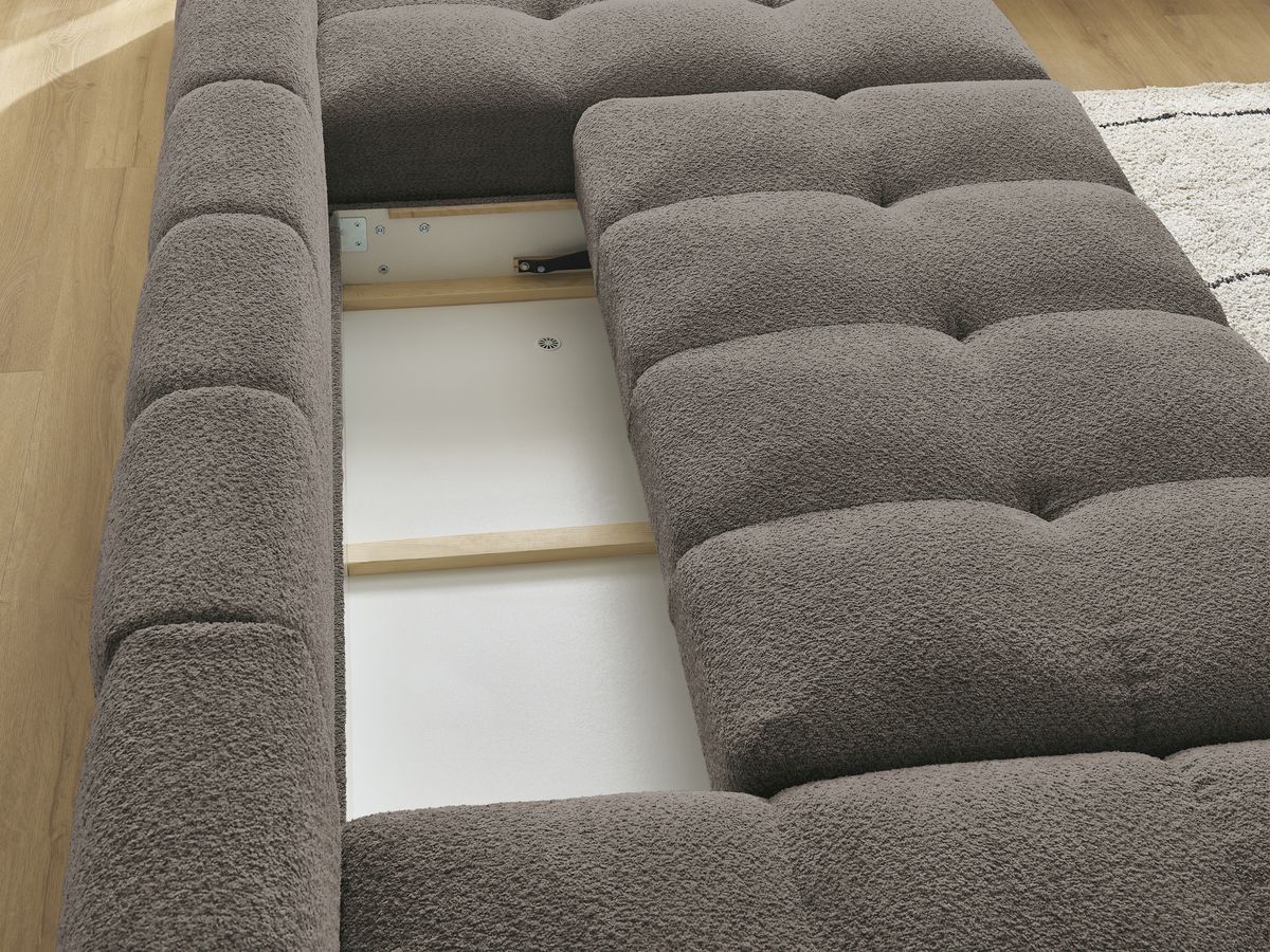 ANAKIN panoramische slaapbank met opbergvak en badstof bekleding