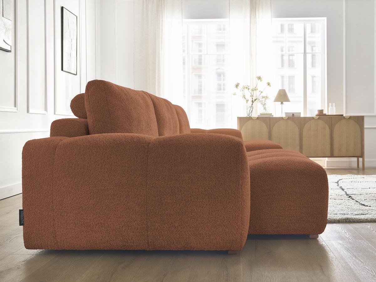 ANAKIN panoramische slaapbank met opbergvak en badstof bekleding