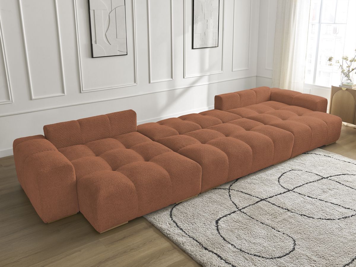 ANAKIN panoramische slaapbank met opbergvak en badstof bekleding