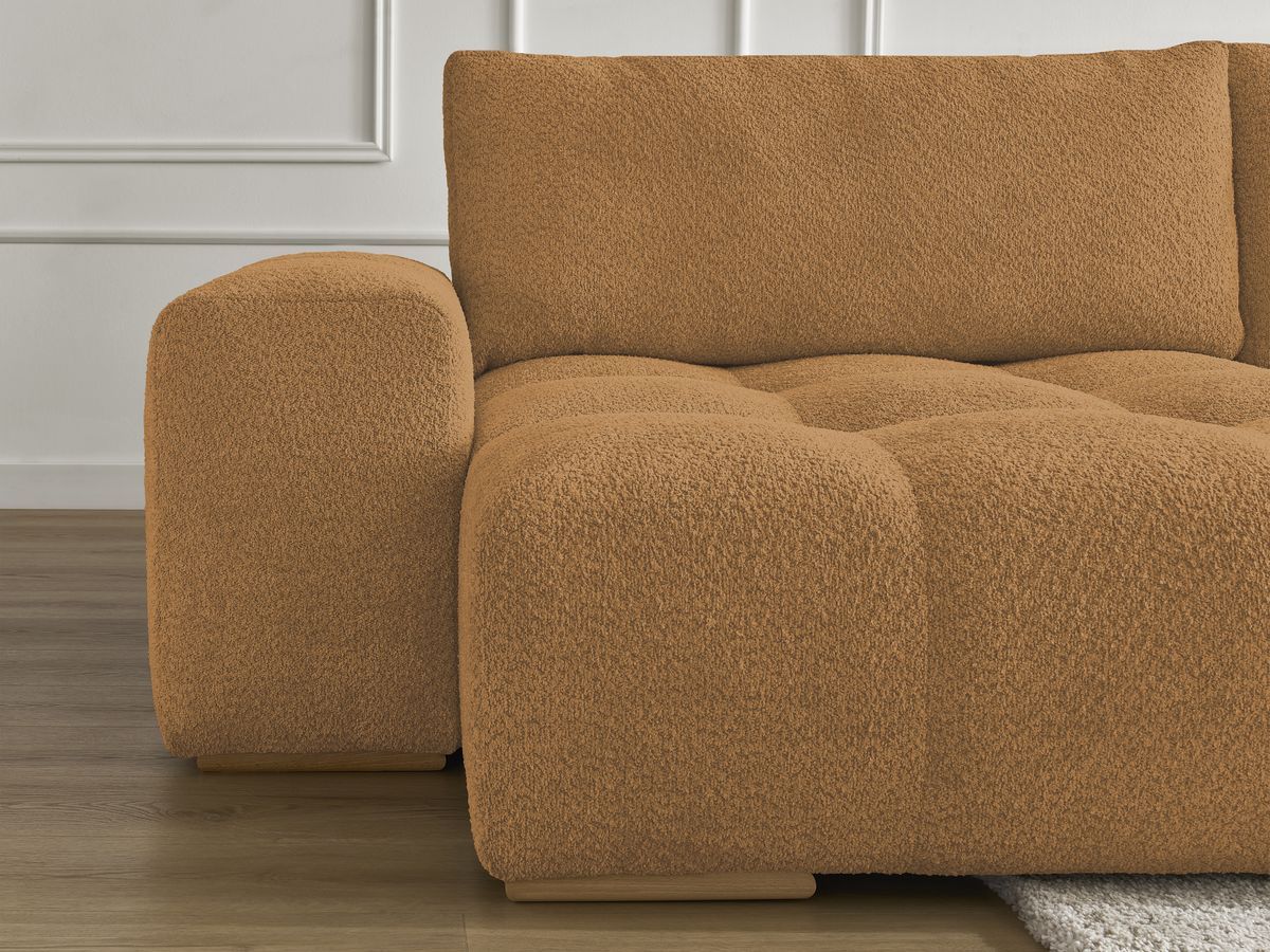 ANAKIN panoramische slaapbank met opbergvak en badstof bekleding
