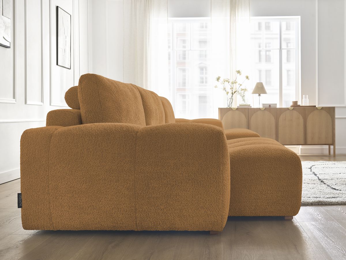 ANAKIN panoramische slaapbank met opbergvak en badstof bekleding