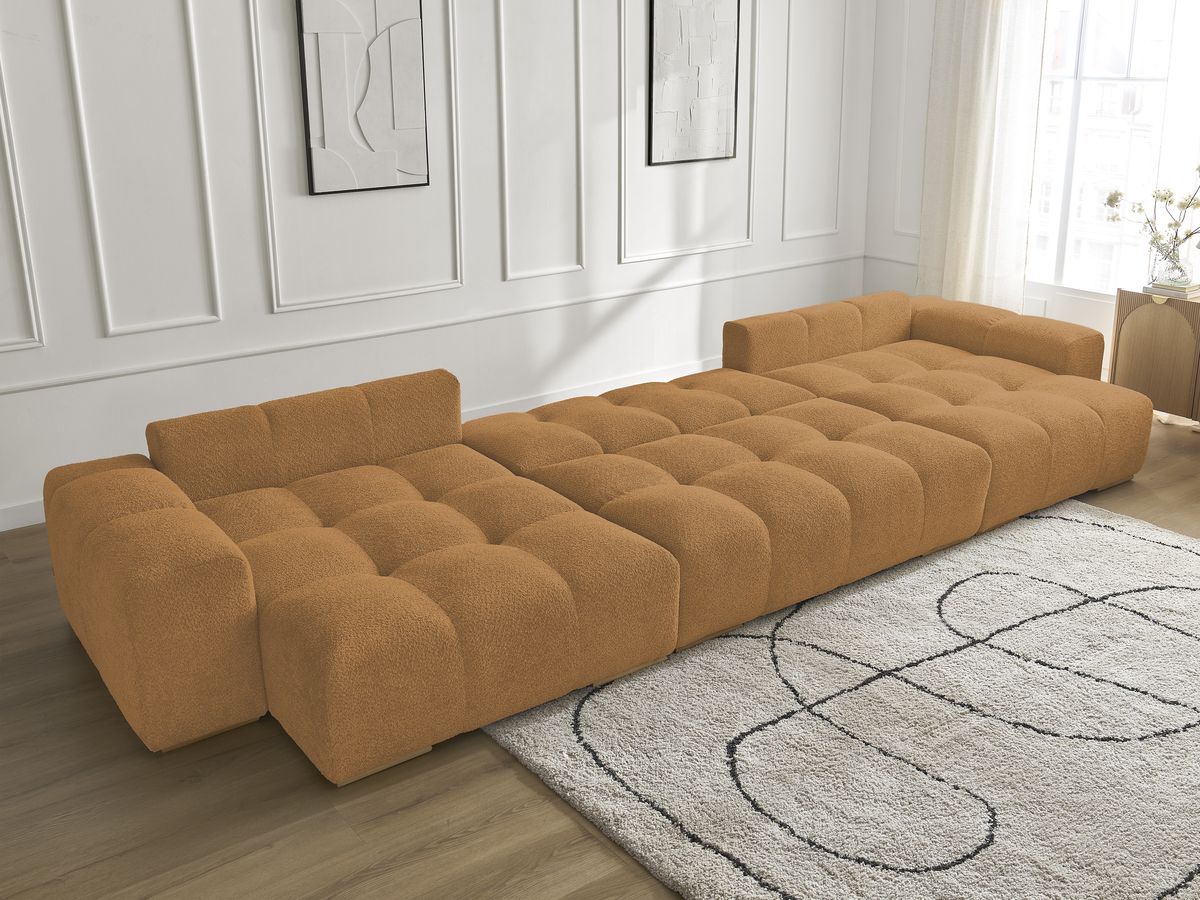 ANAKIN panoramische slaapbank met opbergvak en badstof bekleding