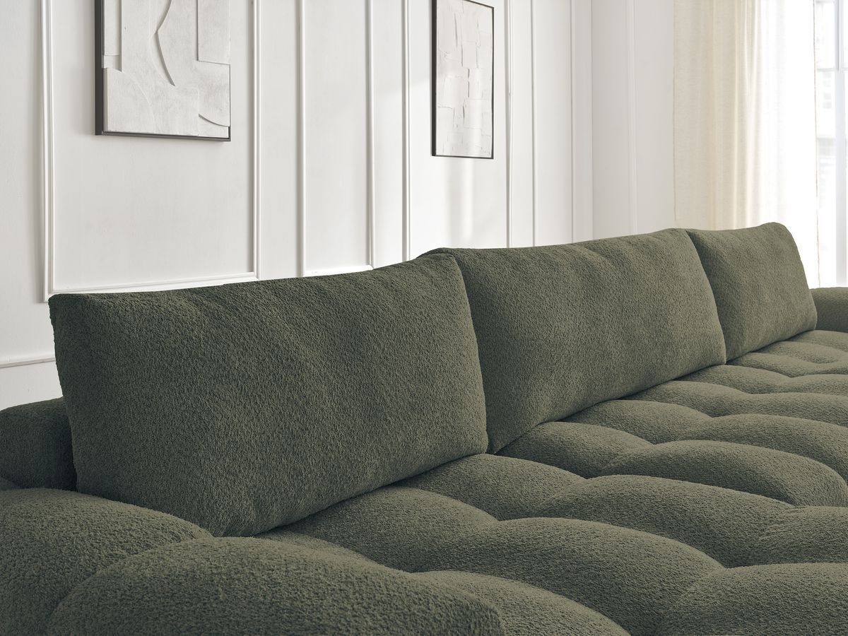 ANAKIN panoramische slaapbank met opbergvak en badstof bekleding