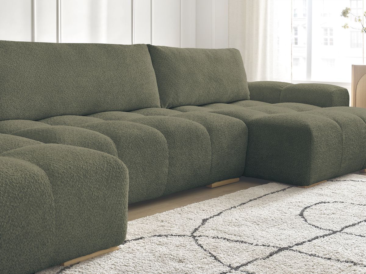 ANAKIN panoramische slaapbank met opbergvak en badstof bekleding