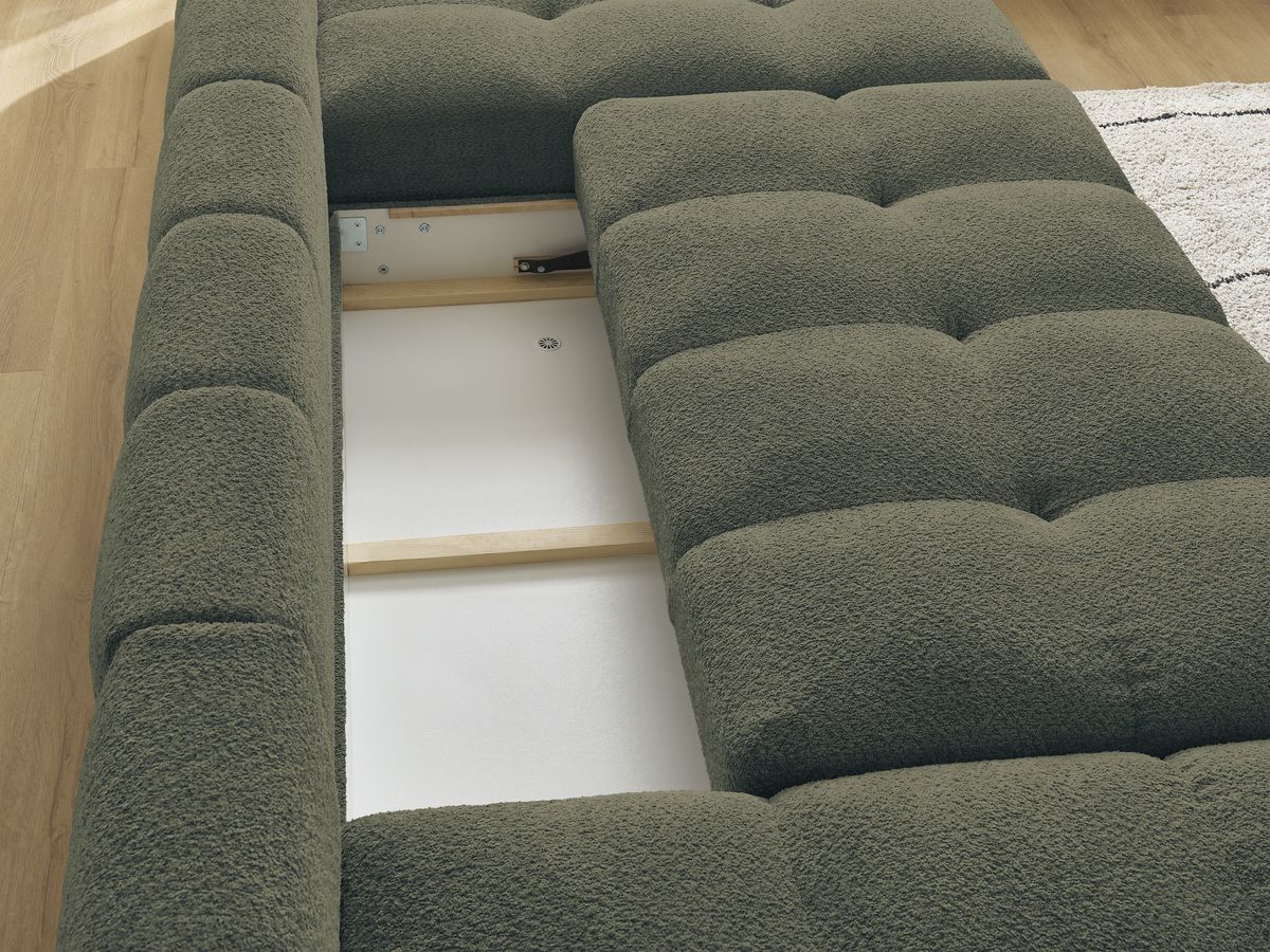 ANAKIN panoramische slaapbank met opbergvak en badstof bekleding