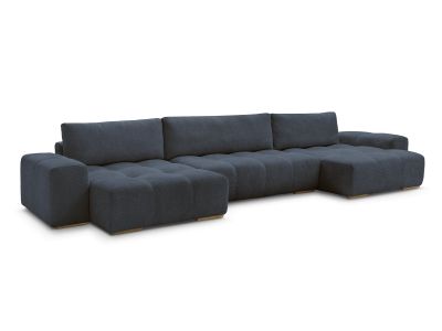 Canapé panoramique convertible coffre ANAKIN tissu bouclette