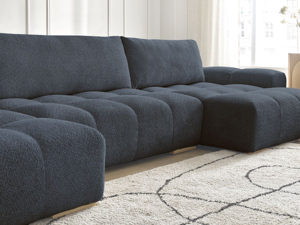 ANAKIN panoramische slaapbank met opbergvak en badstof bekleding