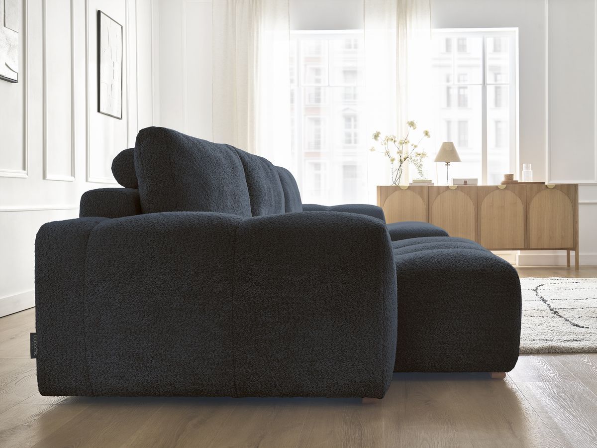 ANAKIN panoramische slaapbank met opbergvak en badstof bekleding