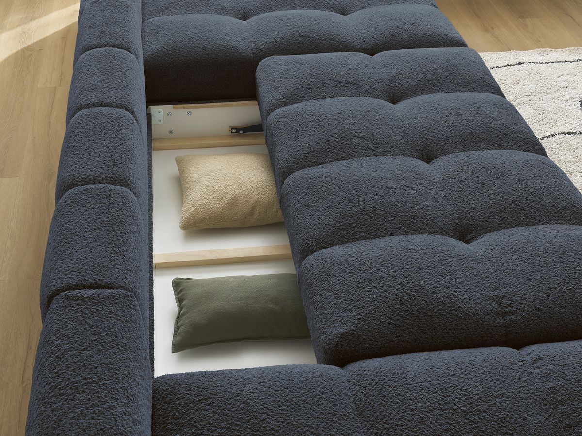 ANAKIN panoramische slaapbank met opbergvak en badstof bekleding