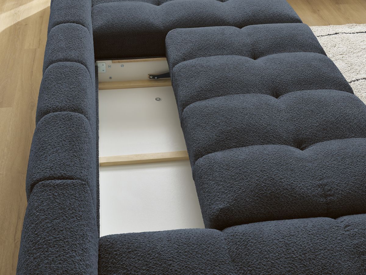 ANAKIN panoramische slaapbank met opbergvak en badstof bekleding