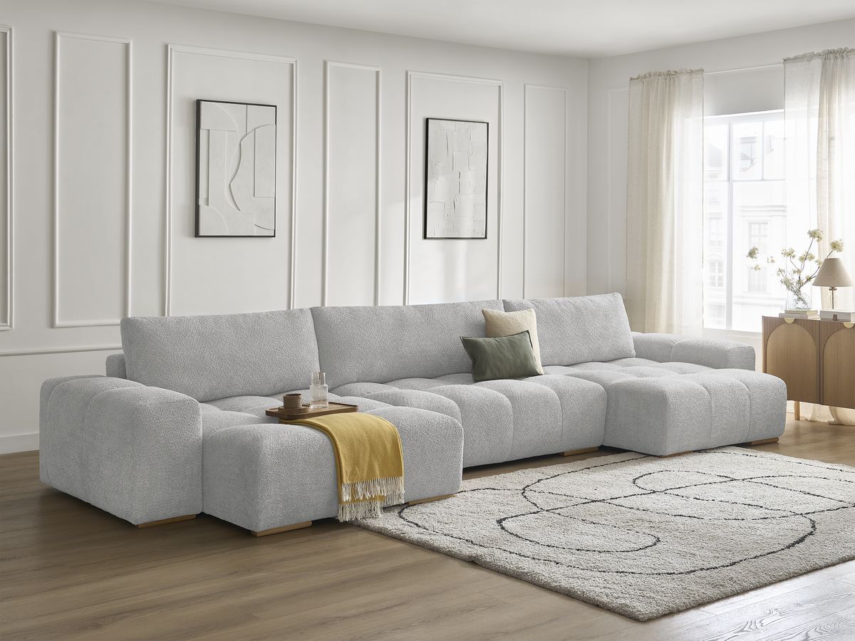 ANAKIN panoramische slaapbank met opbergvak en badstof bekleding