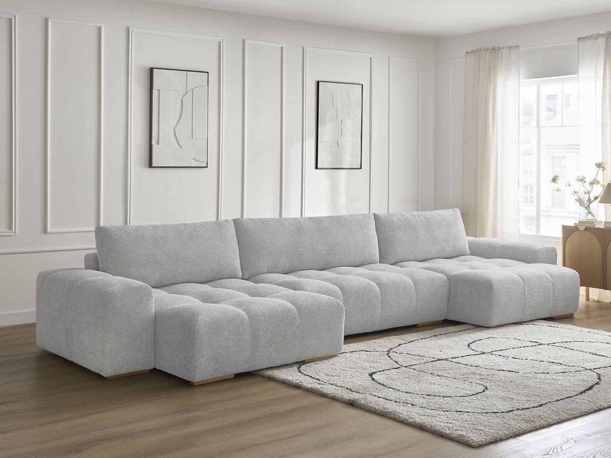 ANAKIN panoramische slaapbank met opbergvak en badstof bekleding
