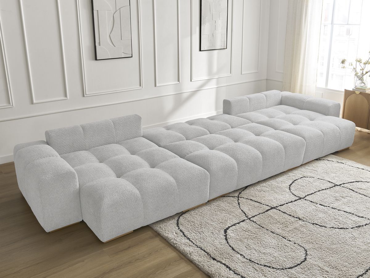 ANAKIN panoramische slaapbank met opbergvak en badstof bekleding