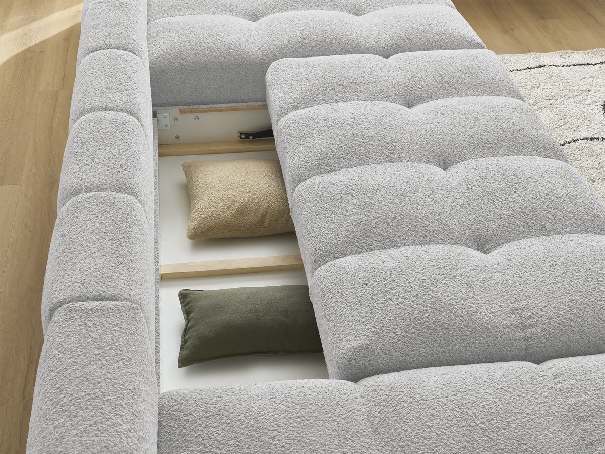 ANAKIN panoramische slaapbank met opbergvak en badstof bekleding