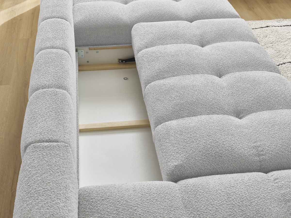 ANAKIN panoramische slaapbank met opbergvak en badstof bekleding