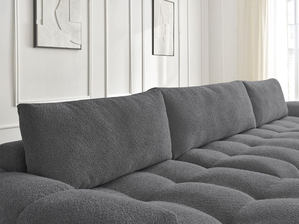 ANAKIN panoramische slaapbank met opbergvak en badstof bekleding