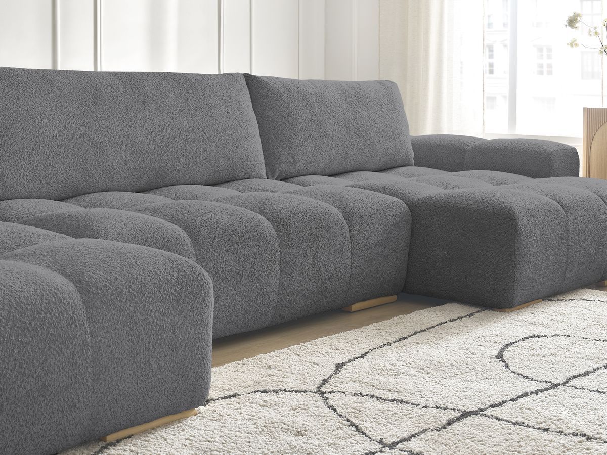 ANAKIN panoramische slaapbank met opbergvak en badstof bekleding