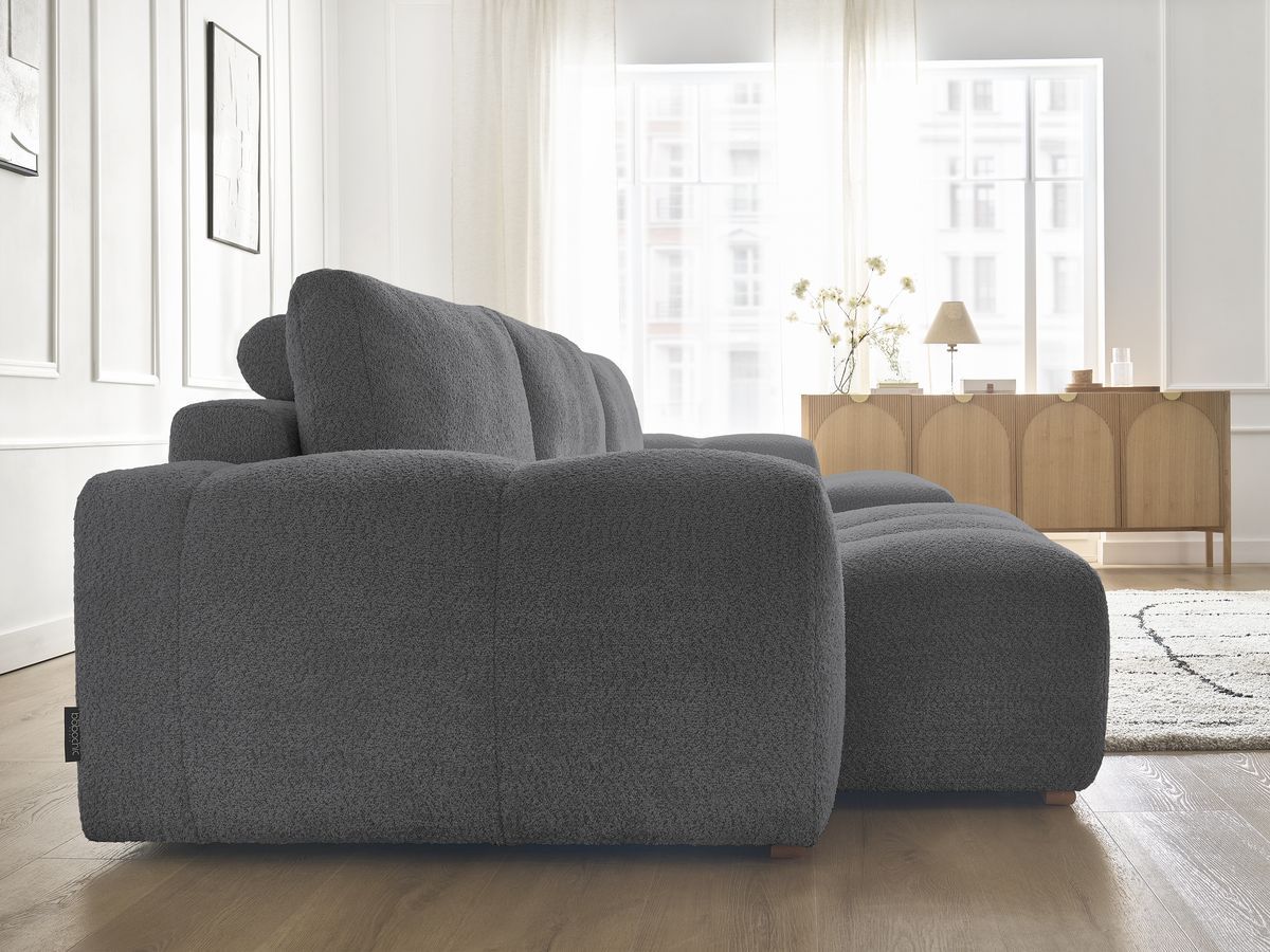 ANAKIN panoramische slaapbank met opbergvak en badstof bekleding