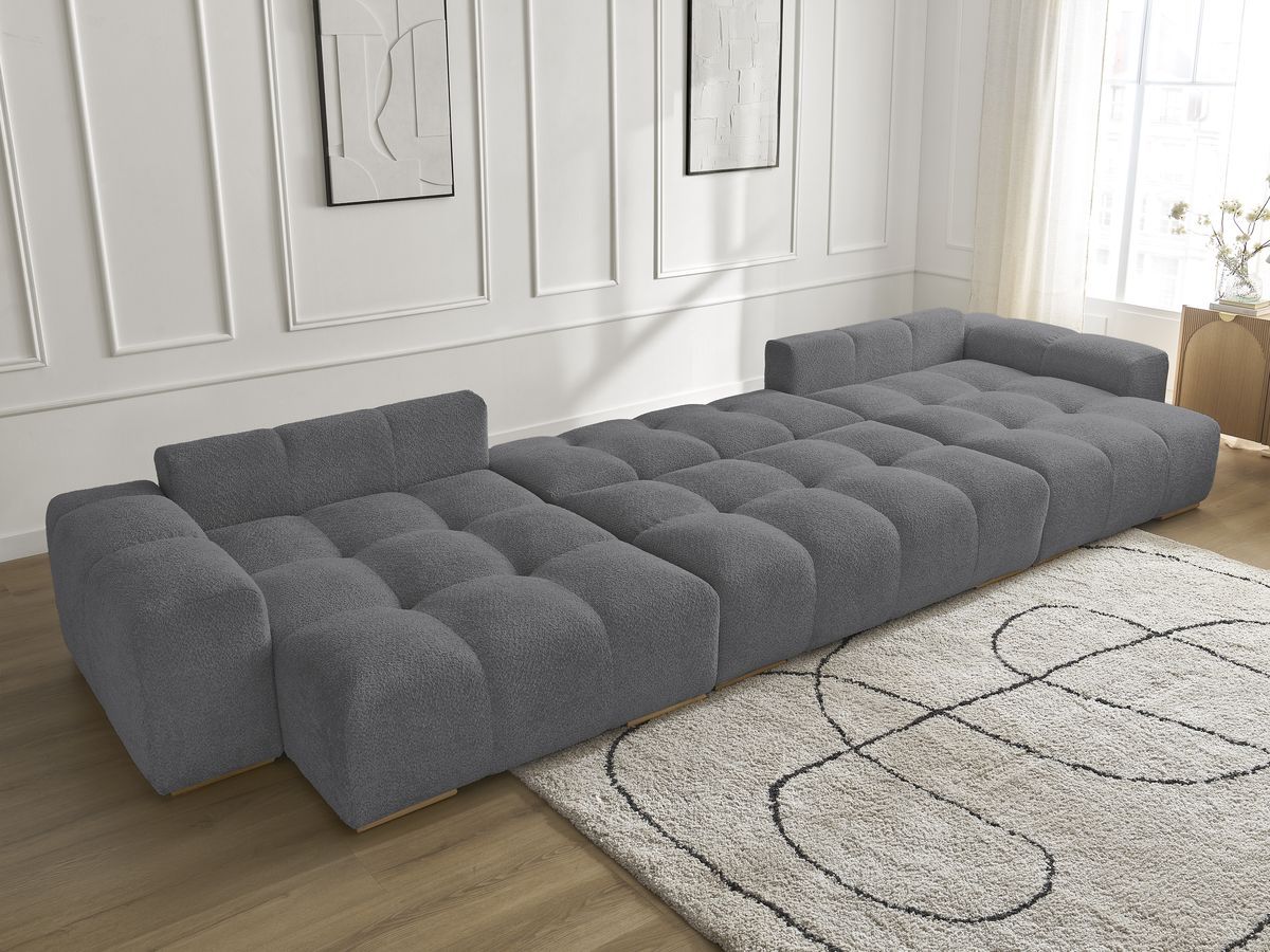 ANAKIN panoramische slaapbank met opbergvak en badstof bekleding
