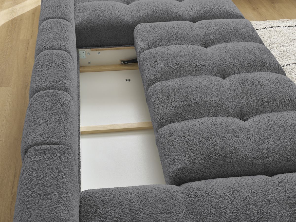 ANAKIN panoramische slaapbank met opbergvak en badstof bekleding