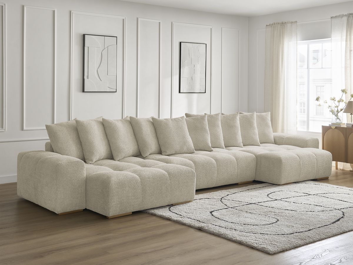 ANAKIN panoramische slaapbank met opbergvak en badstof bekleding