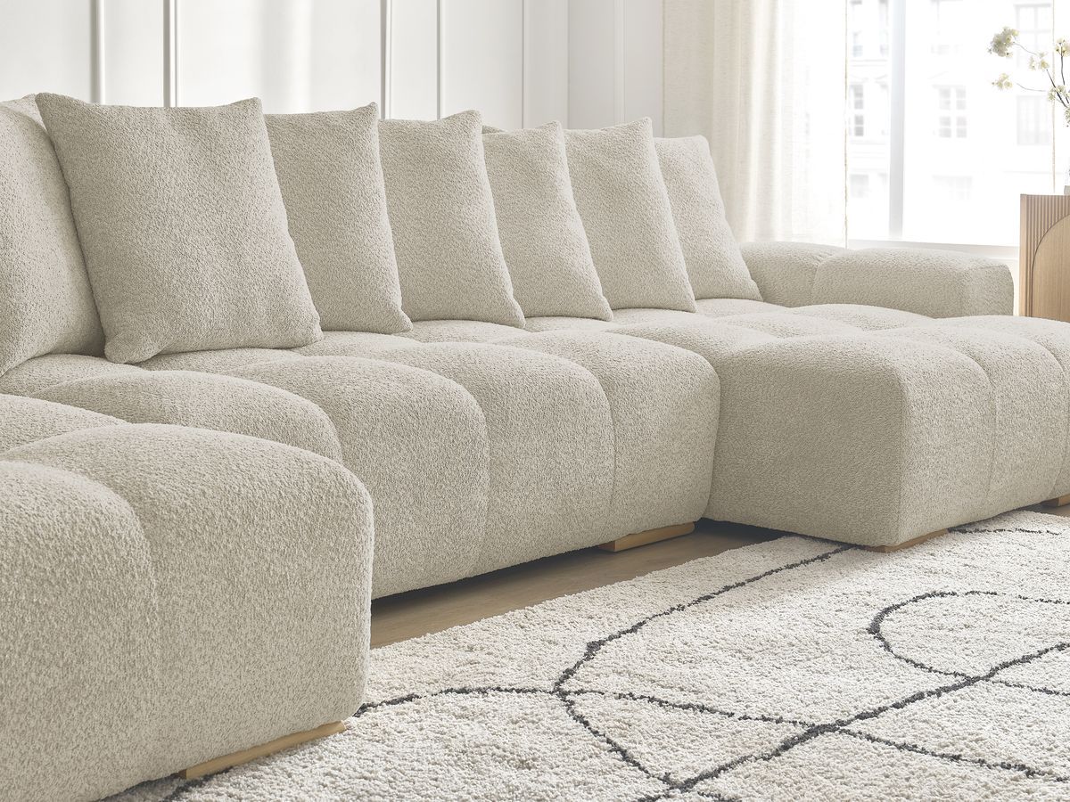 ANAKIN panoramische slaapbank met opbergvak en badstof bekleding