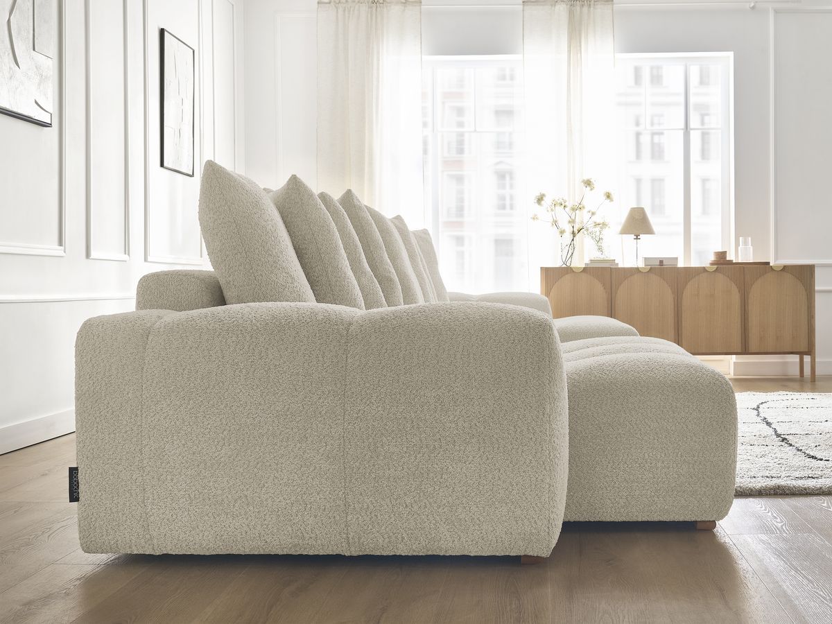ANAKIN panoramische slaapbank met opbergvak en badstof bekleding