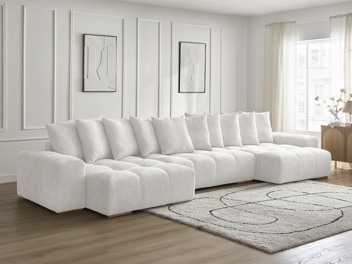 ANAKIN panoramische slaapbank met opbergvak en badstof bekleding