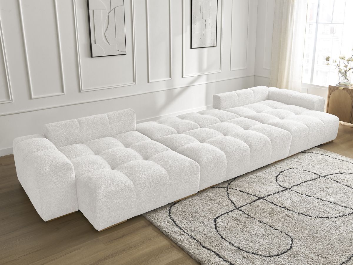 ANAKIN panoramische slaapbank met opbergvak en badstof bekleding