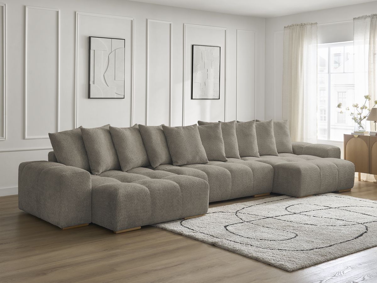 ANAKIN panoramische slaapbank met opbergvak en badstof bekleding