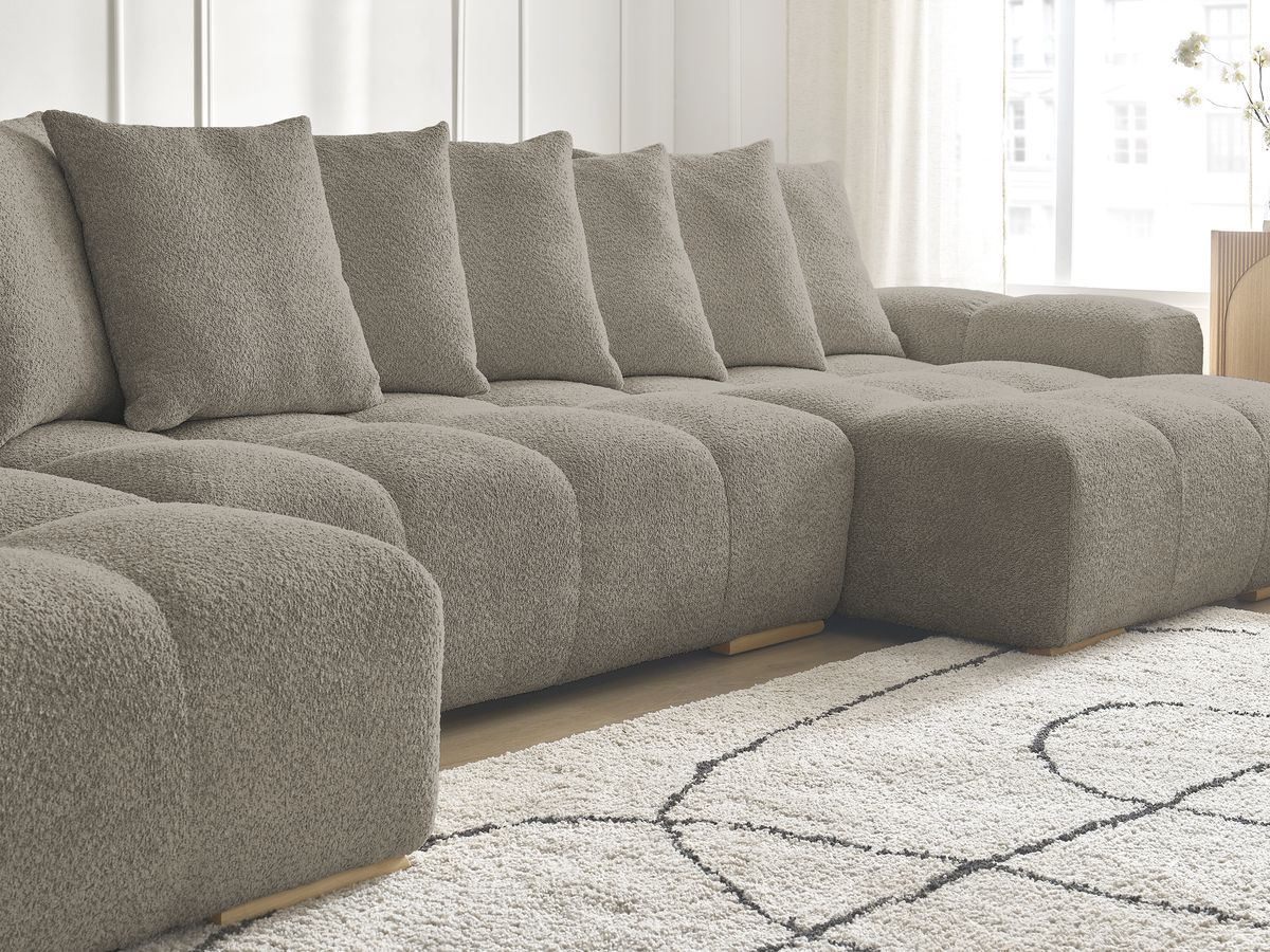 ANAKIN panoramische slaapbank met opbergvak en badstof bekleding