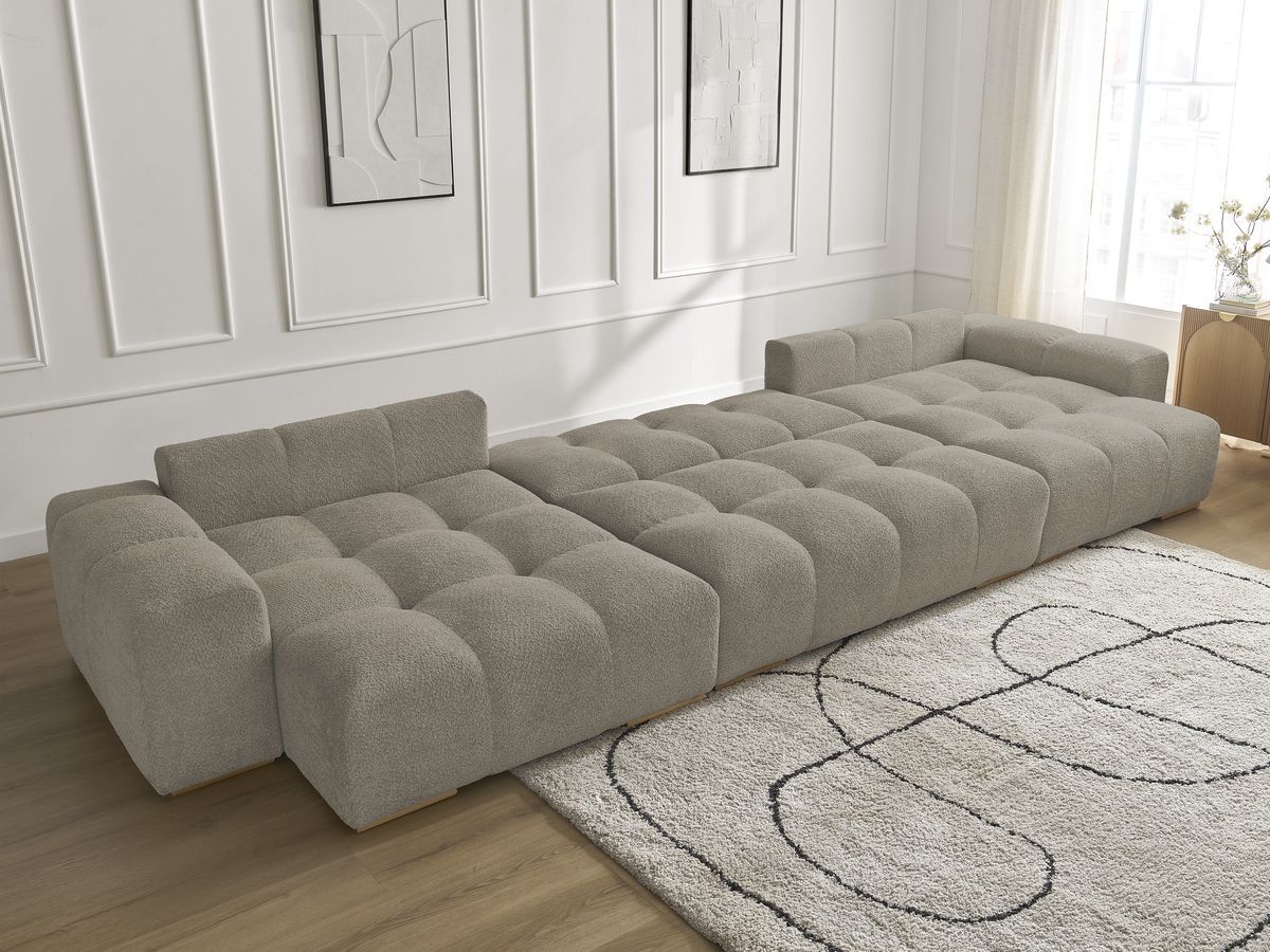 ANAKIN panoramische slaapbank met opbergvak en badstof bekleding