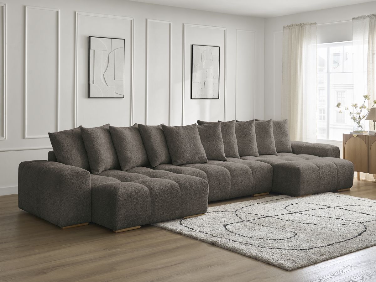 ANAKIN panoramische slaapbank met opbergvak en badstof bekleding