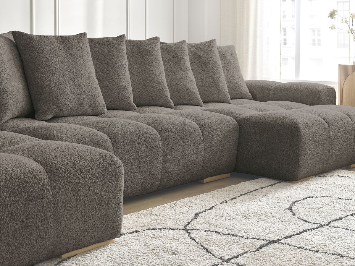 ANAKIN panoramische slaapbank met opbergvak en badstof bekleding