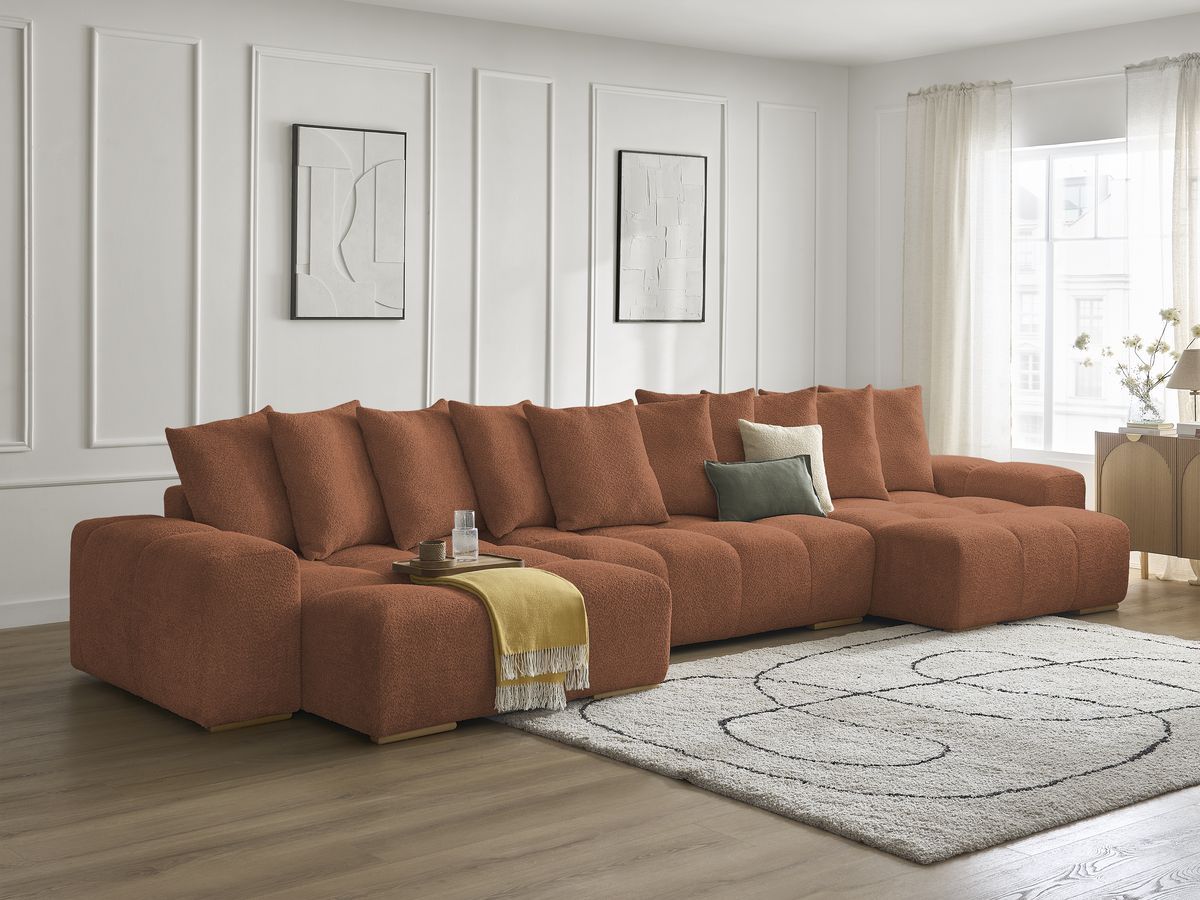 ANAKIN panoramische slaapbank met opbergvak en badstof bekleding