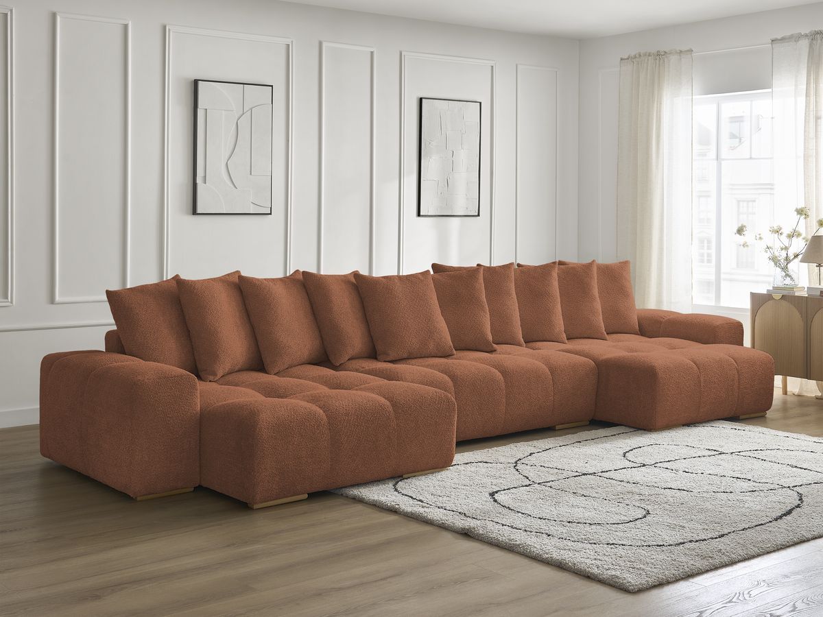 ANAKIN panoramische slaapbank met opbergvak en badstof bekleding