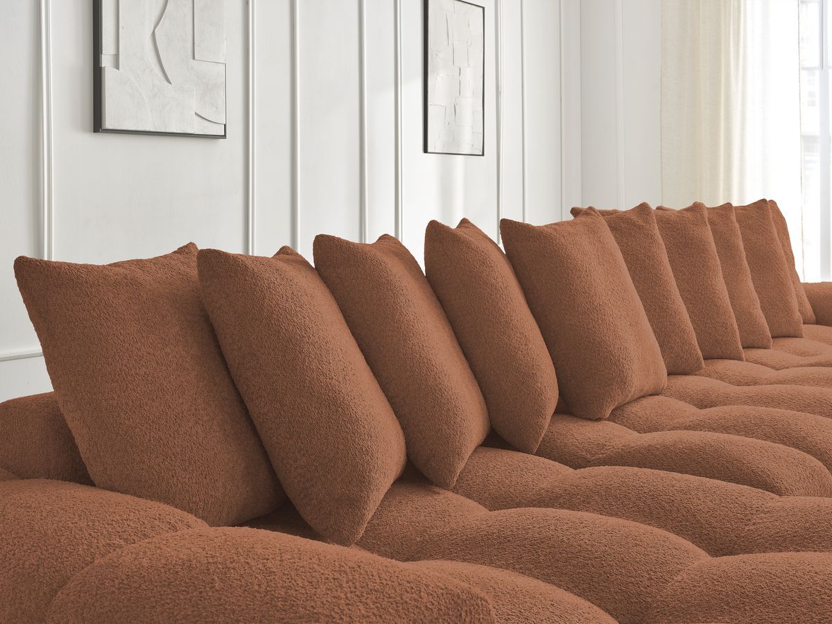 ANAKIN panoramische slaapbank met opbergvak en badstof bekleding