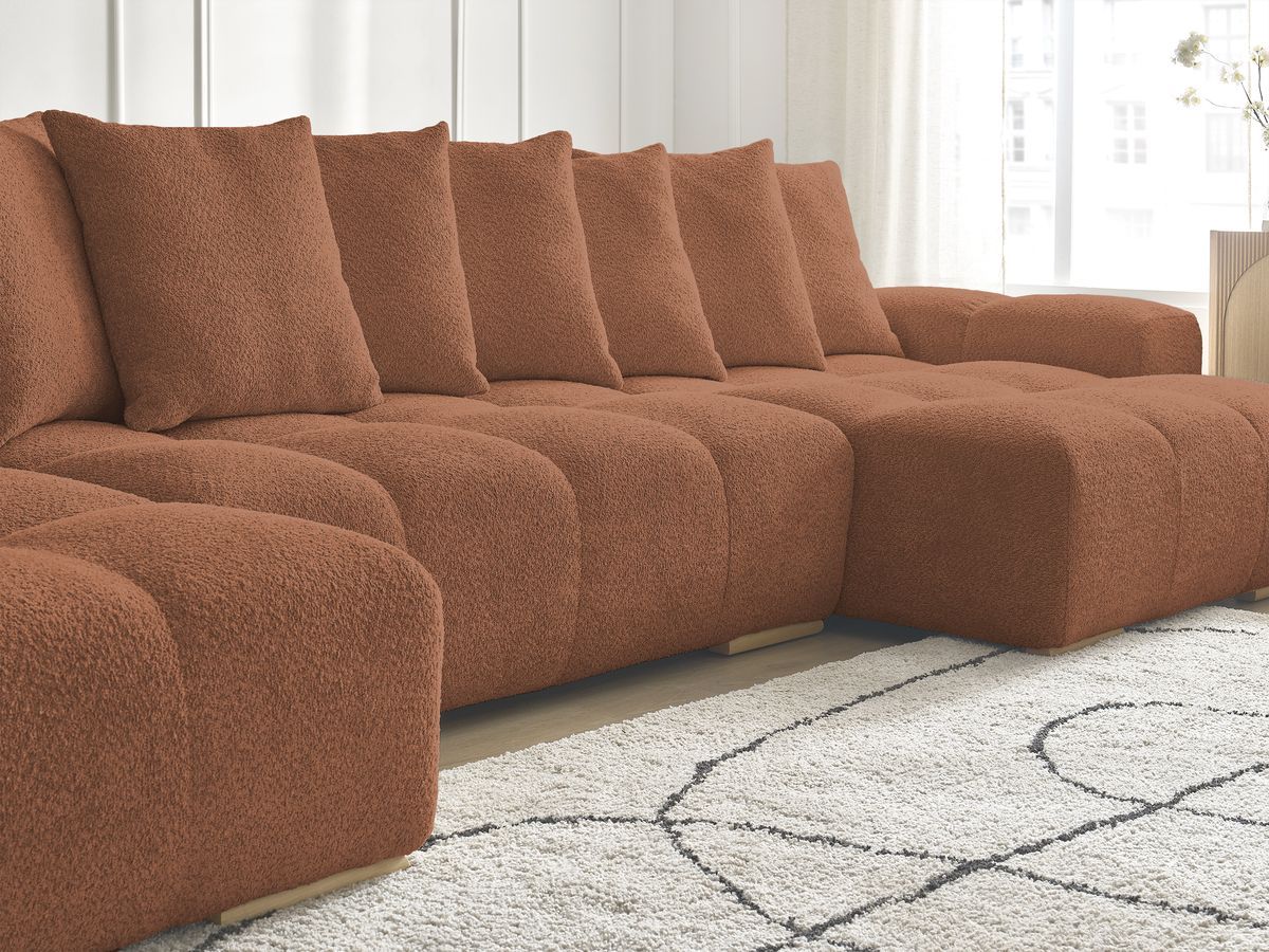ANAKIN panoramische slaapbank met opbergvak en badstof bekleding
