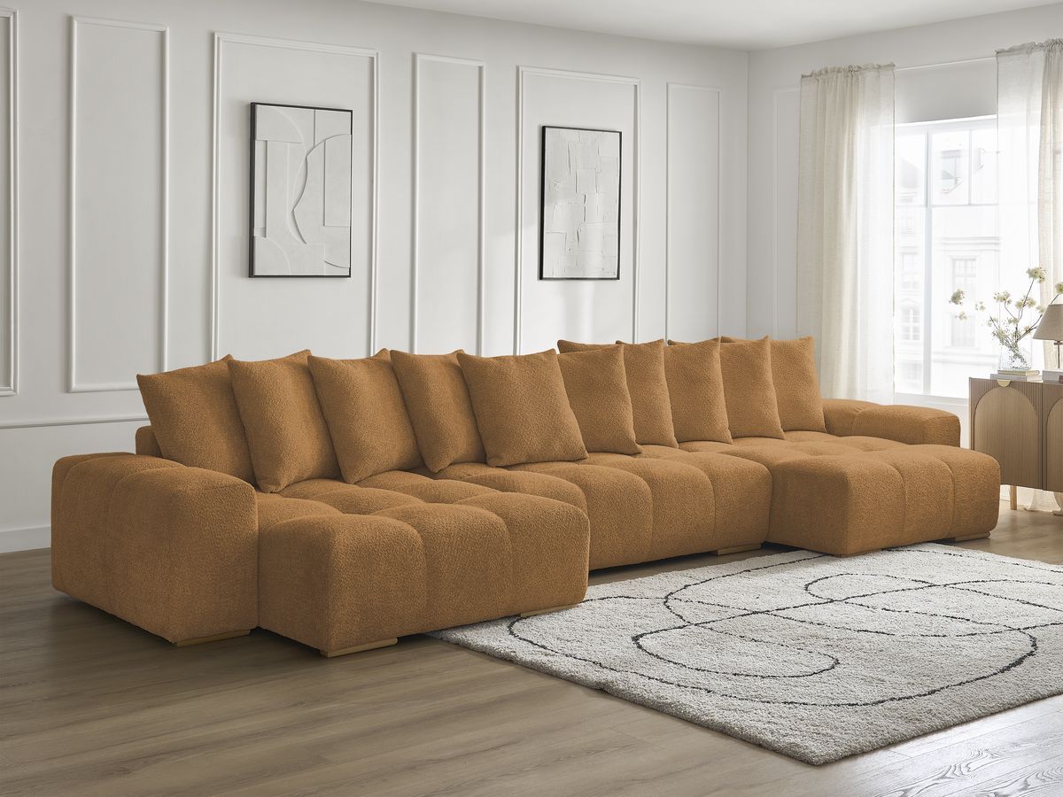ANAKIN panoramische slaapbank met opbergvak en badstof bekleding