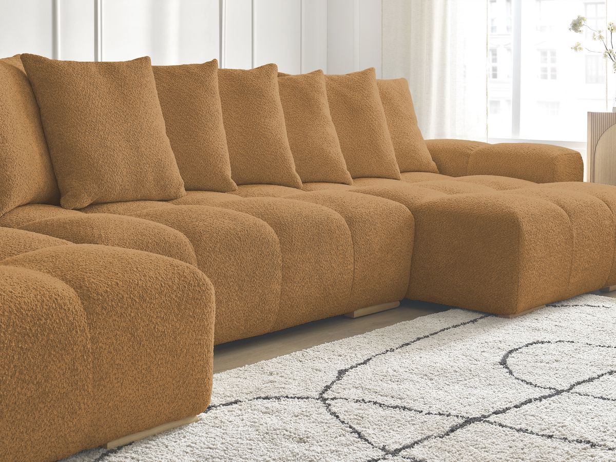 ANAKIN panoramische slaapbank met opbergvak en badstof bekleding