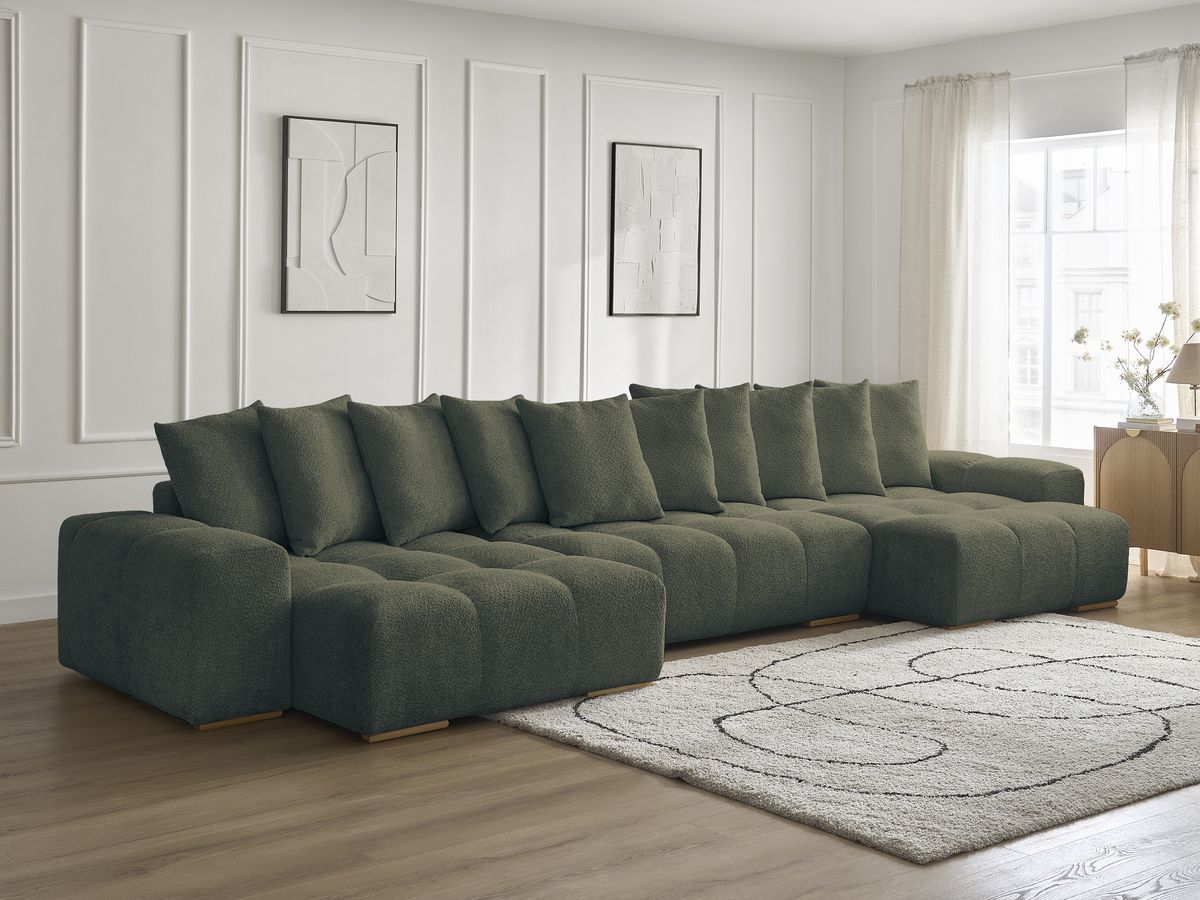 ANAKIN panoramische slaapbank met opbergvak en badstof bekleding