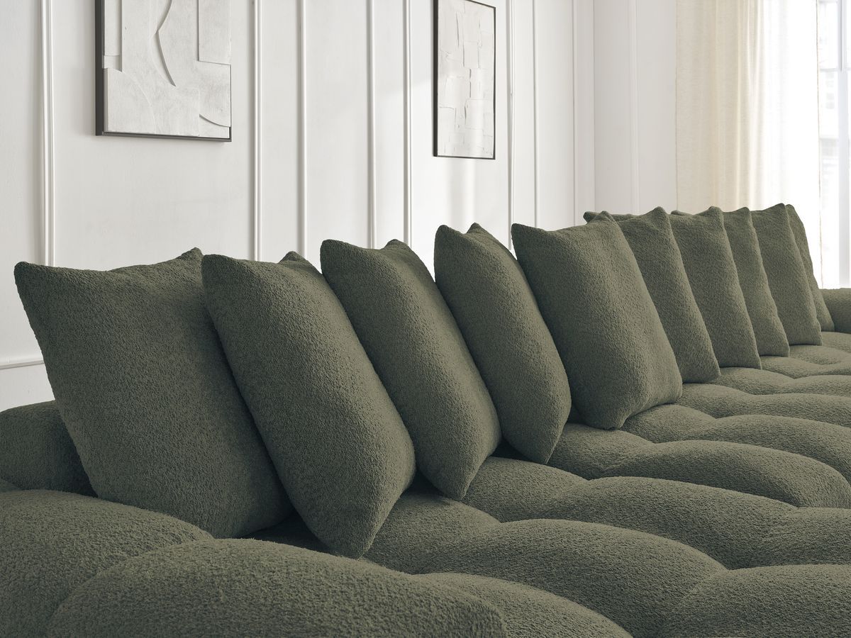 ANAKIN panoramische slaapbank met opbergvak en badstof bekleding