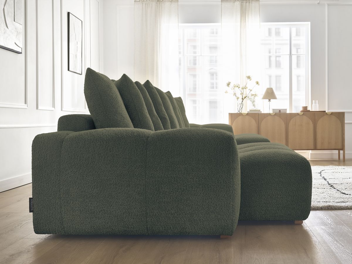 ANAKIN panoramische slaapbank met opbergvak en badstof bekleding
