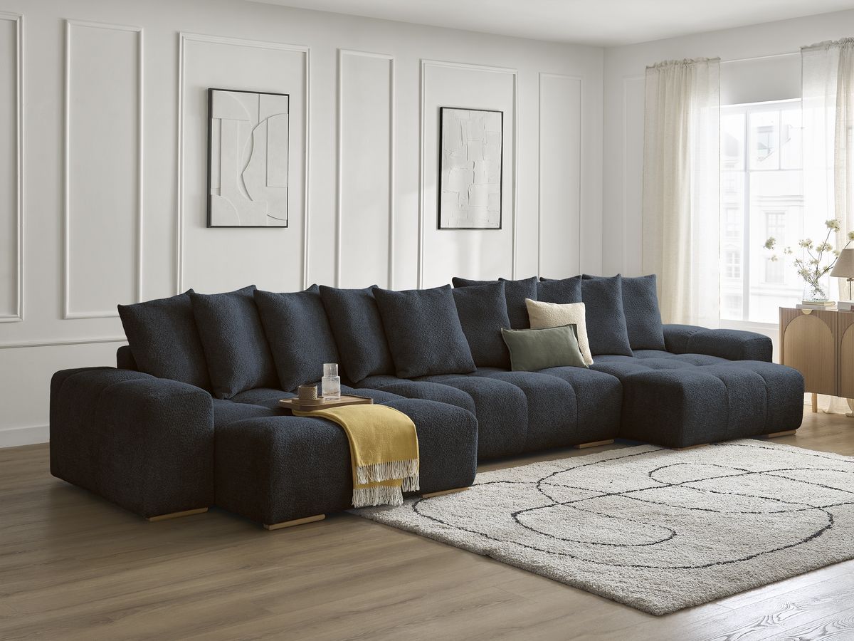 ANAKIN panoramische slaapbank met opbergvak en badstof bekleding