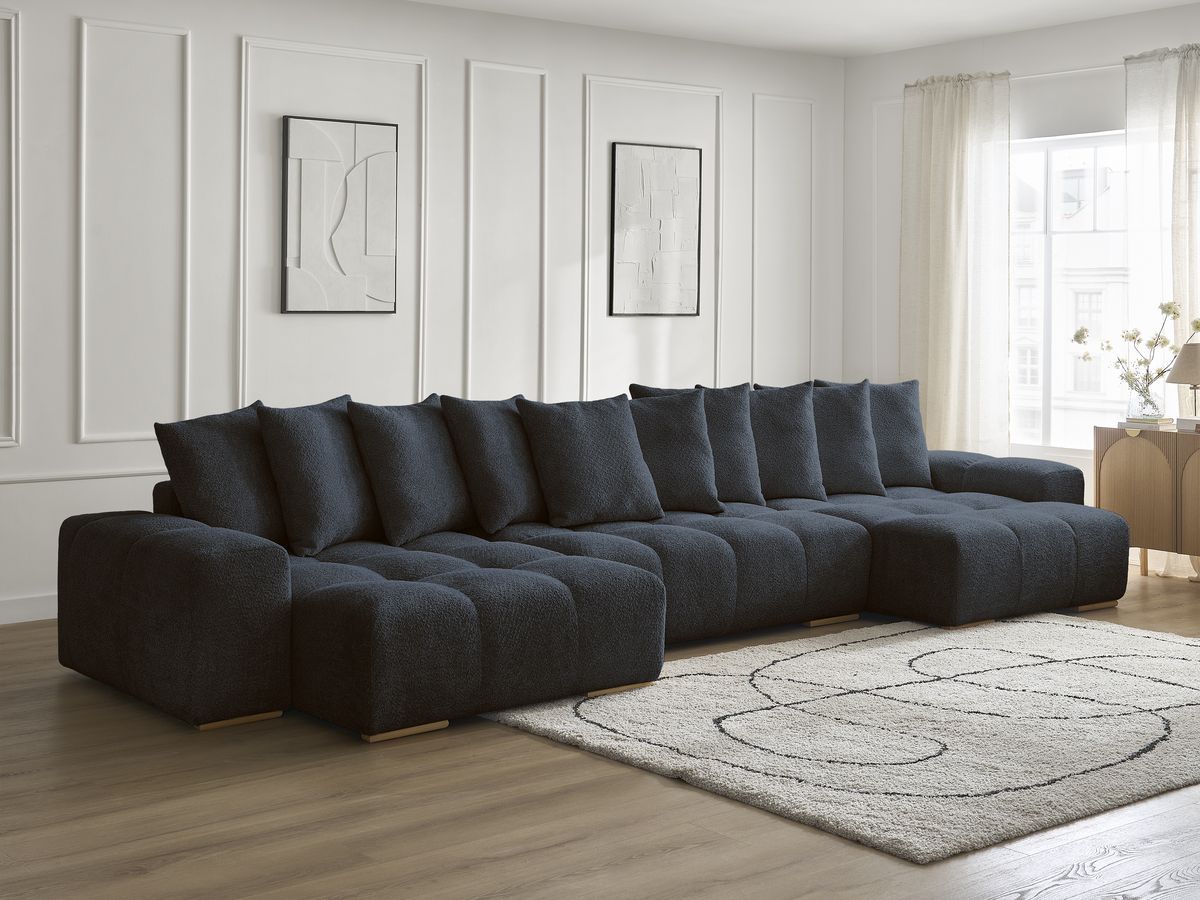 ANAKIN panoramische slaapbank met opbergvak en badstof bekleding