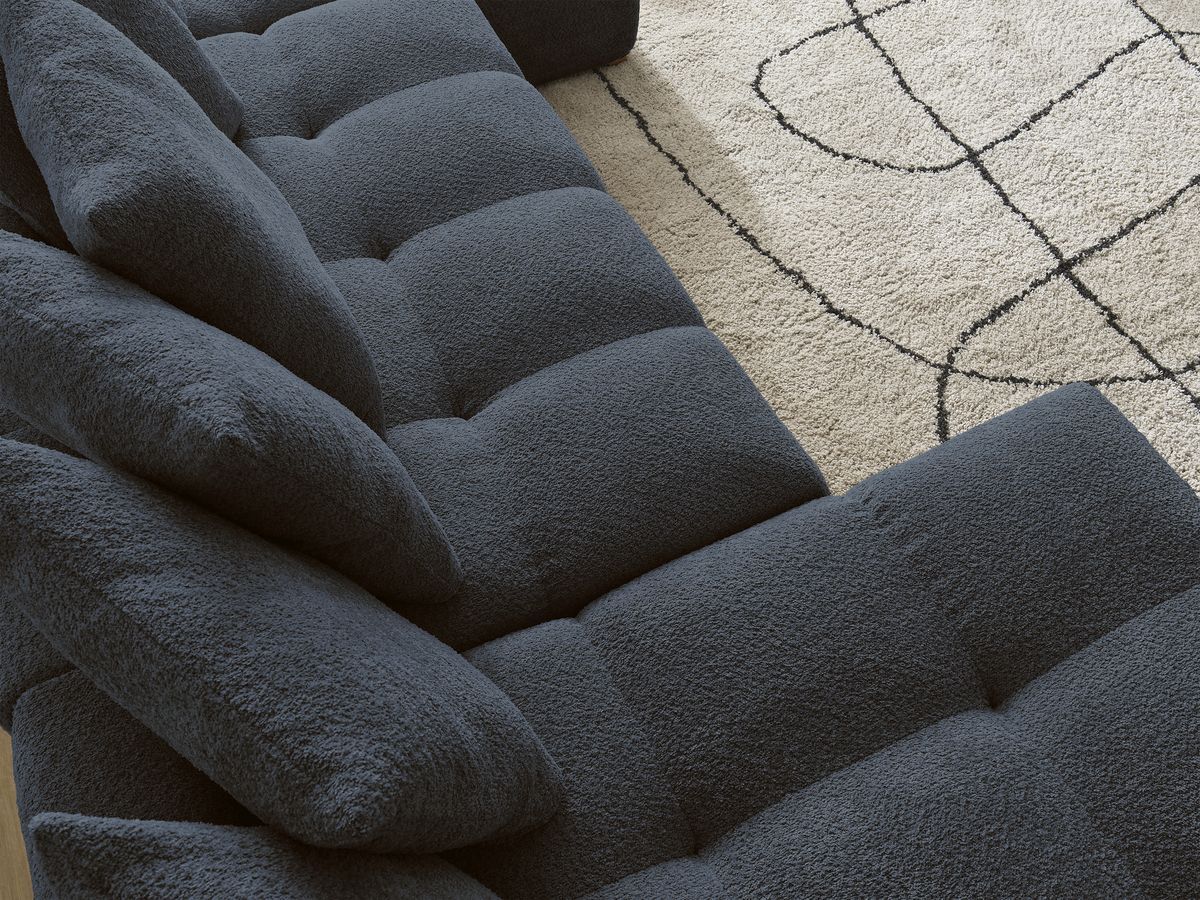 ANAKIN panoramische slaapbank met opbergvak en badstof bekleding